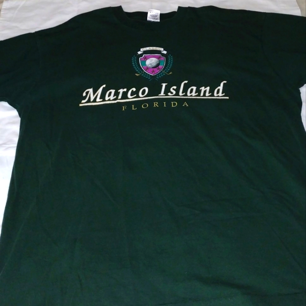 Vintage Marco Island Florida Golfing Green T-Shirt Size XXL